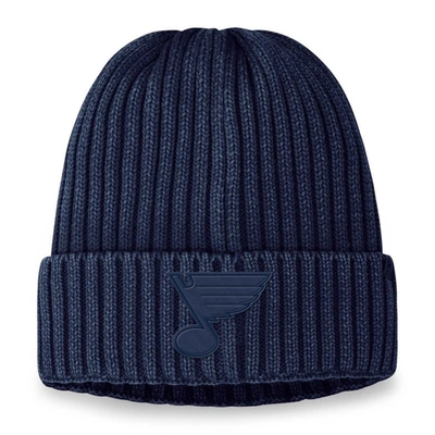 Fanatics Branded  Navy St. Louis Blues Authentic Pro Road Tonal Knit Hat