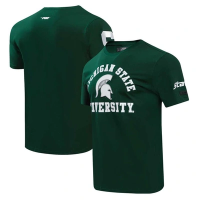 Pro Standard Green Michigan State Spartans Classic Stacked Logo T-shirt