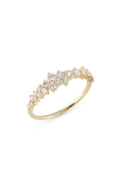 Ef Collection Diamond Cluster Ring In Yellow Gold