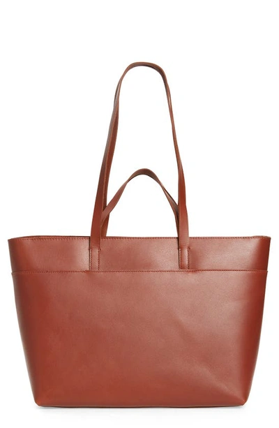 Madewell The Zip Top Essential Tote In Warm Cinnamon