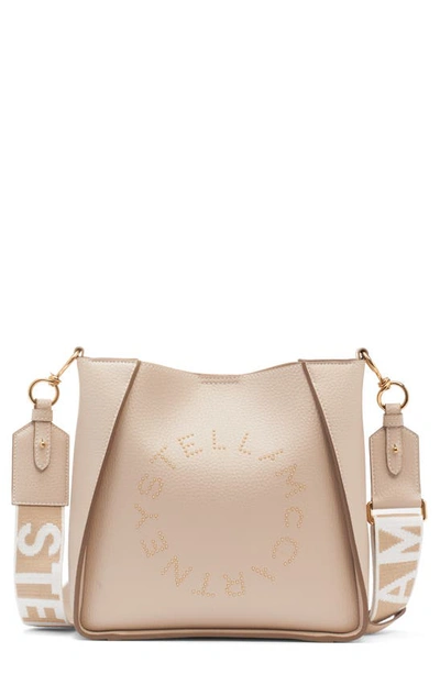Stella Mccartney Mini Faux Leather Crossbody Bag In Cream