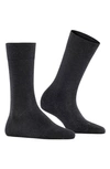 Falke Sensitive London Cotton Blend Socks In Anthra Mel