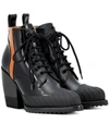 Chloé Rylee Block-heel Lace-up Combat Boots In Black