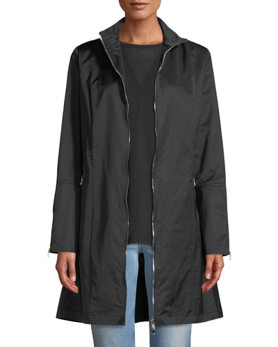 Anatomie Farreta Zip-front Lightweight Windproof Jacket In Black