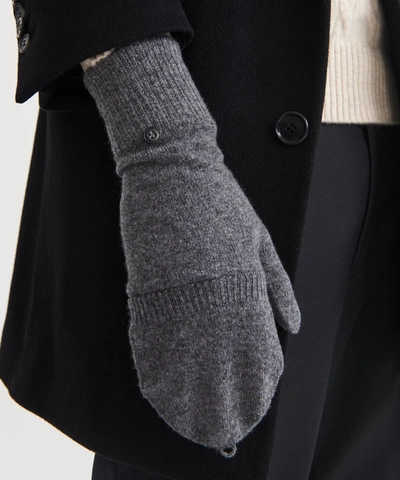 Naadam Cashmere Pop Top Gloves In Granite