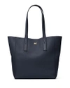 Michael Michael Kors Junie Large Leather Shoulder Tote Bag In Admiral Navy/gold