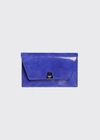 Akris Anouk Mini Envelope Lizard Crossbody Bag In Ocean