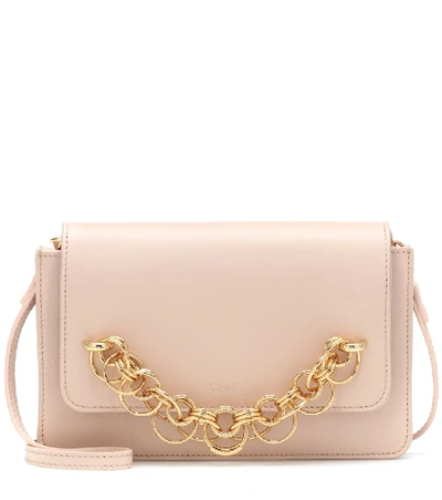 Chloé Drew Bijou Leather Clutch Bag In Pink