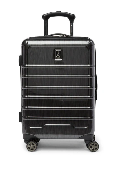 Travelpro Rollmaster™ Lite 20" Expandable Carry-on Hardside Spinner Luggage In Metallic Black