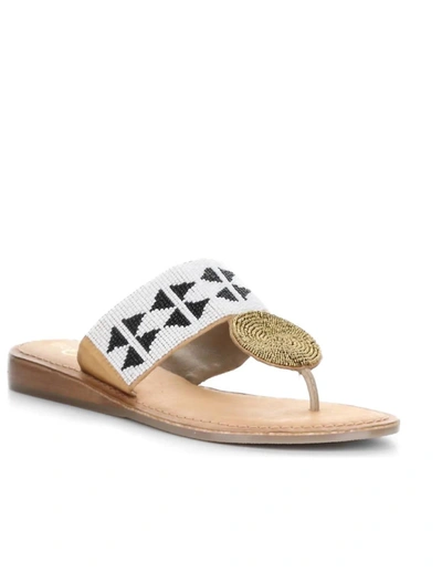 Bos. & Co. Judy Sandal In Black In White