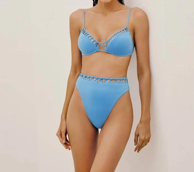 Vix Solid Leeza Bikini Top In Zen Blue In Multi