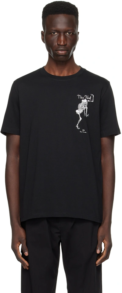 Ps By Paul Smith Mens Black The Fool Graphic-print Cotton-jersey T-shirt