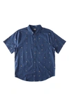 Billabong Kids' Sundays Cotton Blend Button-up Shirt In Blue