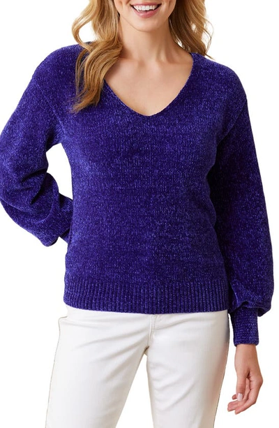 Tommy Bahama Island Luna Chenille Sweater In Bold Blue
