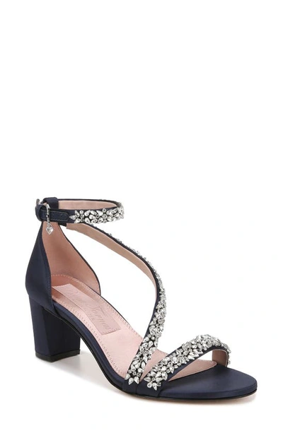 Naturalizer Pnina Tornai For  Ahava Ankle Strap Sandal In Midnight Blue Fabric