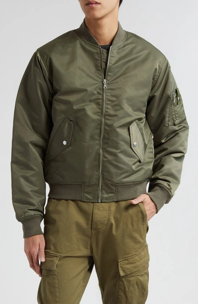 John Elliott Bogota Nylon Bomber Jacket In Olive