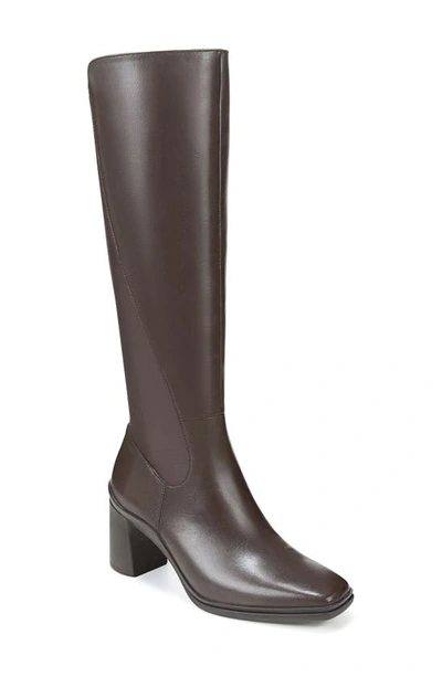 Naturalizer Axel Waterproof Knee High Boot In Oxford Brown Wp Leather