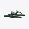 Tory Burch Miller Pavé Leather Sandals In Verde Bottiglia