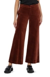 Kut From The Kloth Meg High Waist Wide Leg Velvet Pants In Mulberry