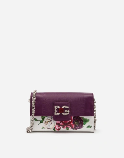 Dolce & Gabbana Dg Millennials Shoulder Bag In Printed Boarded Calfskin In Multicolor