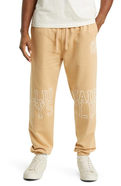 Billionaire Boys Club Academic Graphic Sweatpants In Latte