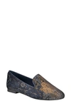 Birdies Starling Flat In Midnight Shimmer Jacquard