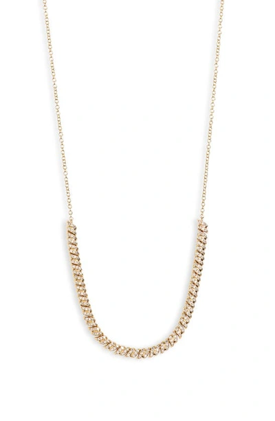 Ef Collection Diamond Twist Frontal Necklace In Yellow Gold