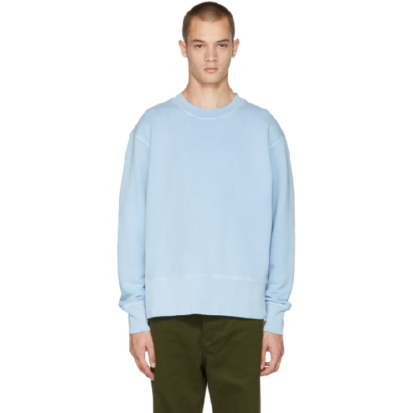 sky blue crew neck sweatshirt