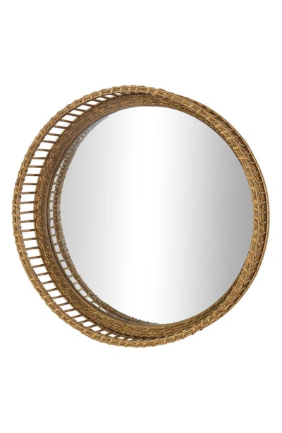 Uma Novogratz Circle Wall Mirror In Brown
