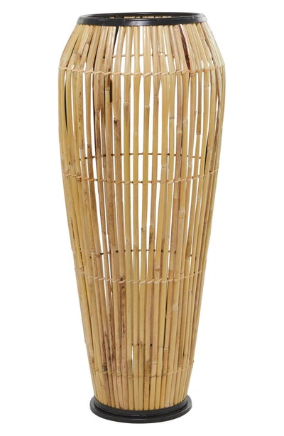Uma Novogratz Wicker Vase In Gold