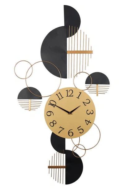 Uma Novogratz Metal Wall Clock In Black
