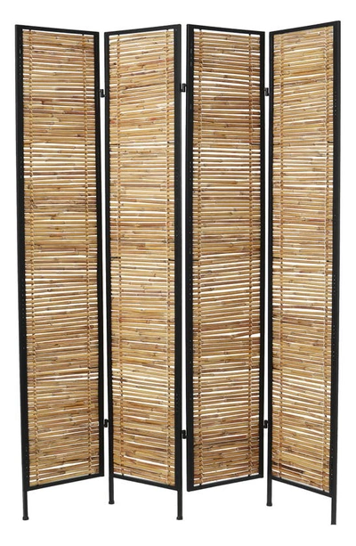 Uma Novogratz Bamboo 4-panel Room Divider In Brown