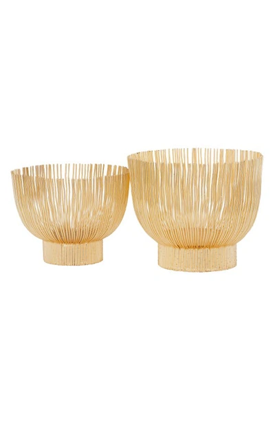 Uma Novogratz Set Of 2 Decorative Bowls In Gold