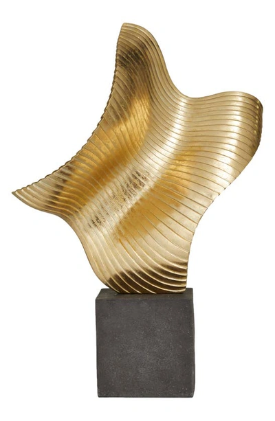 Uma Wave Sculpture In Gold