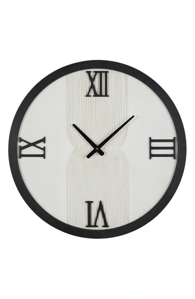 Uma Wood Wall Clock In White