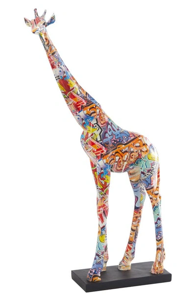 Uma Graffiti Giraffe Sculpture In Multi