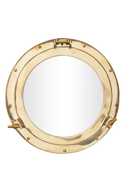 Uma The Novogratz Brass Round Mirror In Gold