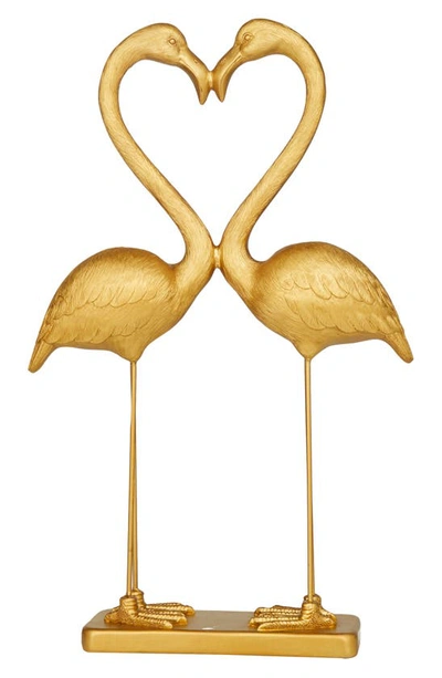 Uma The Novogratz Resin Flamingo Bookends In Gold