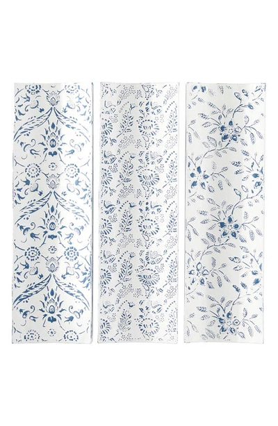 Uma Floral Metal Wall Art Panels In White