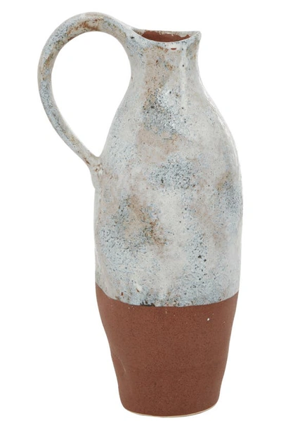 Uma Ceramic Vase With Handle In White