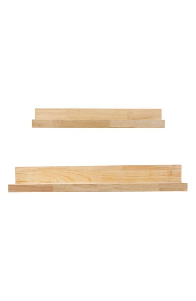 Uma Novogratz Set Of 2 Mounting Shelves In Light Brown