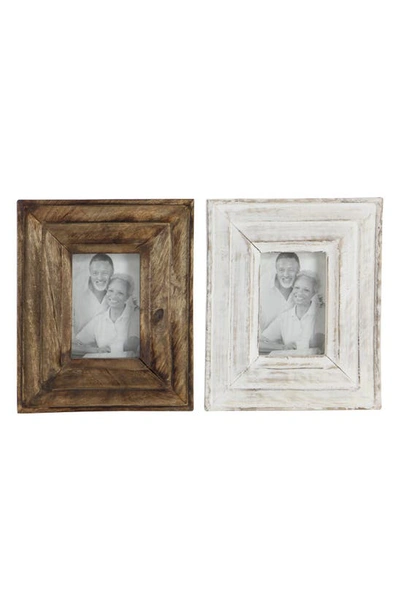 Uma Mango Wood 2-piece Picture Frame Set In Brown