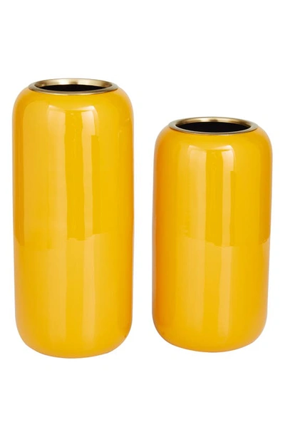 Uma Novogratz Set Of 2 Vases In Yellow