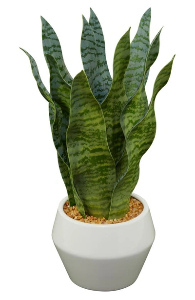 Uma Artificial Potted Snake Plant In Green
