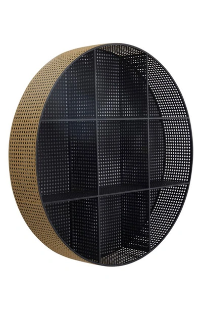 Uma Novogratz Round Metal Shelf In Black