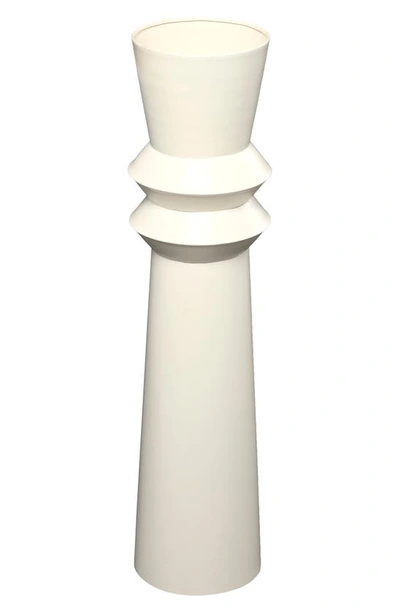 Uma Novogratz Tall Metal Vase In Cream