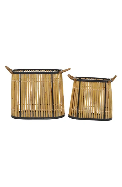 Uma Novogratz Set Of 2 Wicker Storage Baskets In Brown