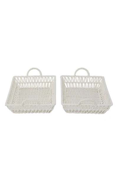 Uma Novogratz Set Of 2 Storage Baskets In White