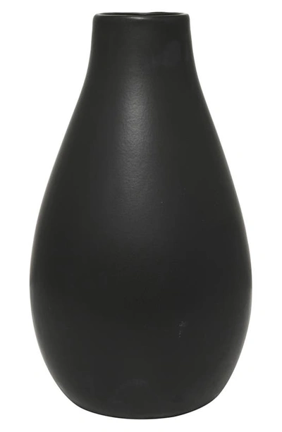 Uma Matte Ceramic Vase In Black