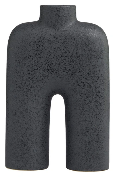 Uma Arch Abstract Ceramic Vase In Black